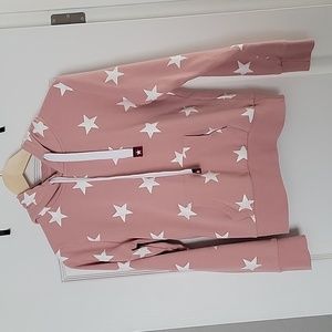 Bella Ella Boutique REFLEX Reach For the Stars Pink Hoodie Womens Sz M